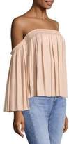 Thumbnail for your product : Elizabeth and James Emelyn Pleated Off-The-Shoulder Top