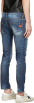 Thumbnail for your product : DSQUARED2 Blue Distressed Blur Wash Clement Jeans