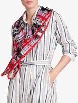 Thumbnail for your product : Burberry scribble check silk square scarf
