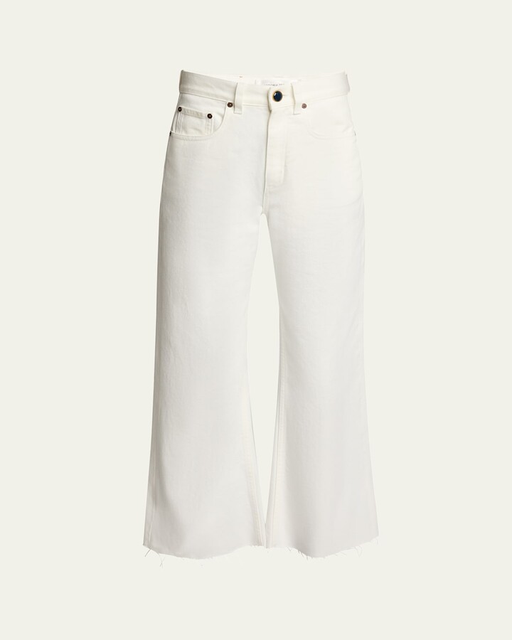 Victoria Beckham High-Rise Wide-Leg Crop Jeans
