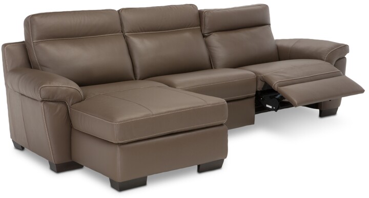 Furniture Julius Ii 3 Pc Leather, Felyx Fabric Power Reclining Sectional Sofa Collection