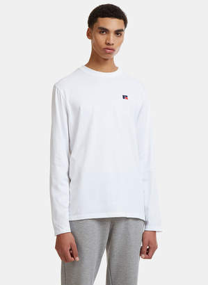 Russell Athletic Embroidered Logo Longsleeved T-Shirt in White