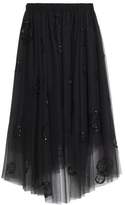 Brunello Cucinelli Sequin-Embellished Tulle Midi Skirt