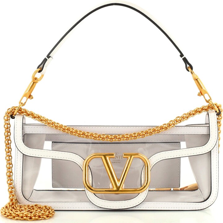 Pre-Loved Valentino Garavani Women's White Small Supervee Crossbody Bag