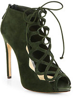 Thumbnail for your product : Alexandre Birman Suede Cage Lace-Up Sandals