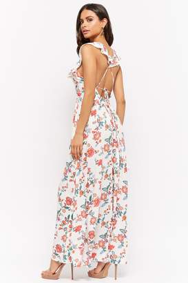 Forever 21 Strappy Floral Print Maxi Dress