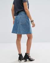 Thumbnail for your product : Noisy May Petite button through mini denim skirt