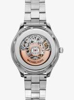 Thumbnail for your product : Michael Kors Oversized Merrick Silver-Tone Watch