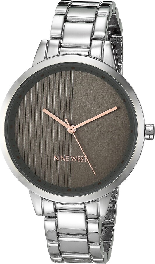 nine west silver watch