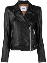 Thumbnail for your product : S.W.O.R.D 6.6.44 Cropped Leather Biker Jacket