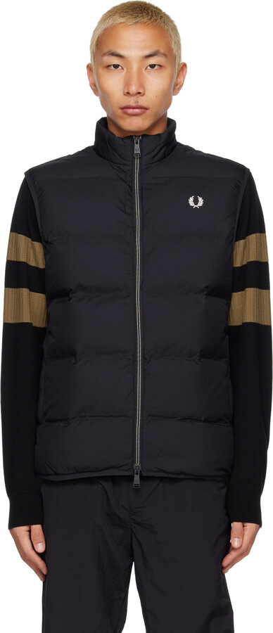 Fred Perry Black J4566 Vest - ShopStyle Outerwear