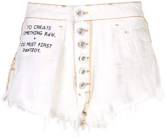 Unravel Project destroyed denim skirt