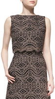 Thumbnail for your product : Loren korovilas Cropped Lace Shell