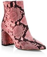Thumbnail for your product : Alice + Olivia Delanie Snakeskin Print Leather Ankle Boots