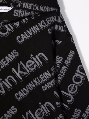 Calvin Klein Kids Logo-Print Cotton Hoodie