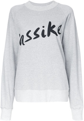 Bassike logo print sweatshirt - women - Cotton - 6