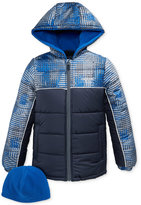 Thumbnail for your product : London Fog Boys' 2-Piece Hat & Mixed-Print Colorblocked Jacket Set