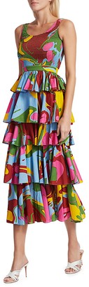 Rhode Resort Naomi Swirl-Print Dress