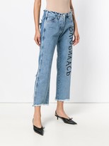 Thumbnail for your product : Natasha Zinko Branded Cropped Jeans