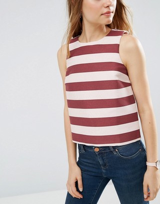 ASOS Structured Stripe Shell Top