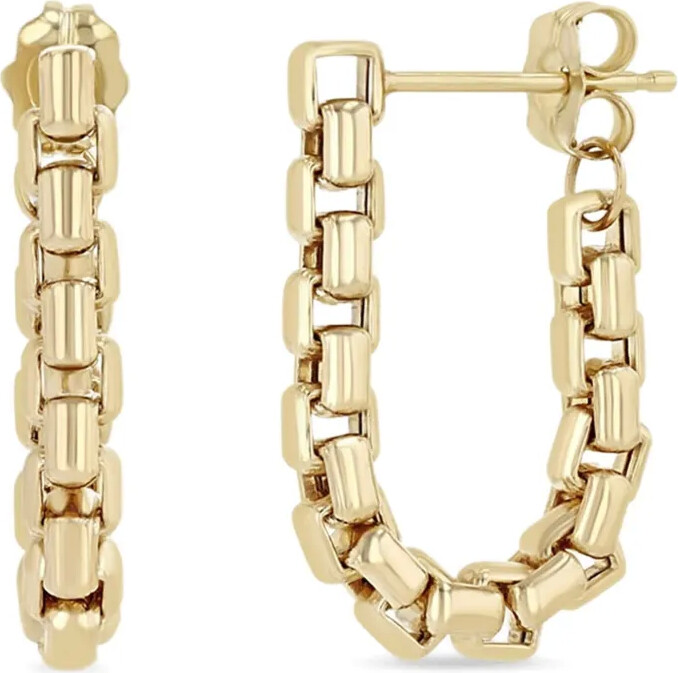 Zoë Chicco 14K yellow gold box-chain earrings