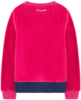 Desigual Velvet sweatshirt with reversible sequins