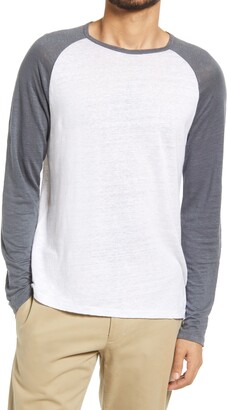 vince linen raglan pullover