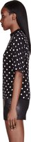Thumbnail for your product : 3.1 Phillip Lim Black Silk Crepe Polka Dot Cropped T-Shirt