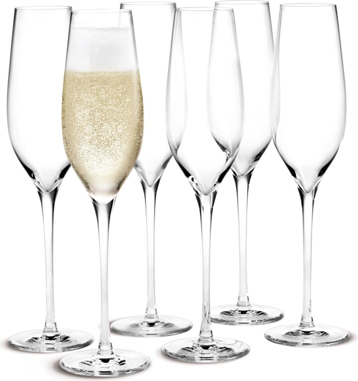 Holmegaard Cabernet Champagne Glasses, Set of 6