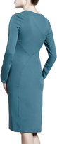 Thumbnail for your product : J. Mendel Asymmetric Crepe Dress, Dark Teal