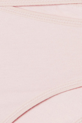 Skin Gigi Stretch-organic Pima Cotton-jersey Briefs - Blush