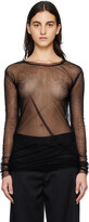Thumbnail for your product : Ann Demeulemeester Black Karen Long Sleeve T-Shirt