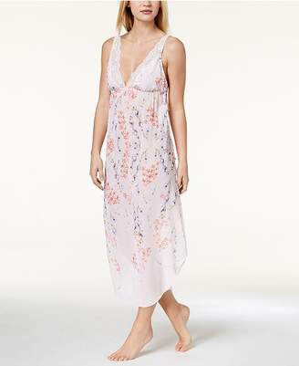 Linea Donatella Deandra Lace-Trim Floral-Print Nightgown