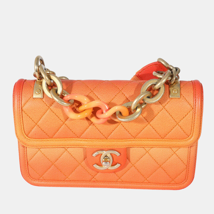 CHANEL Caviar Quilted Small Sunset On The Sea Flap Blue 1219851