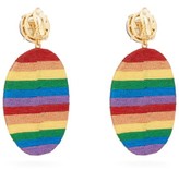 Thumbnail for your product : MaryJane Claverol Happy Zone Stripe Clip Earrings - Multi