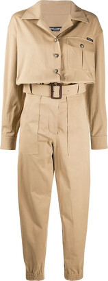 Dolce & Gabbana logo patch belted boiler suit