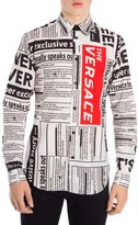 Thumbnail for your product : Versace Newspaper Logo Shirt