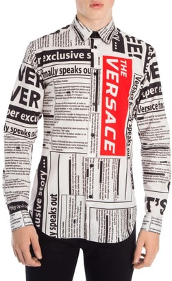 Versace Newspaper Logo Shirt