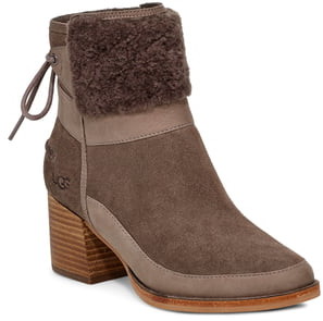 UGG Kirke Genuine Shearling Trim Bootie - ShopStyle Boots