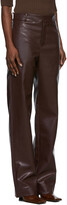 Thumbnail for your product : Yuzefi Burgundy Faux-Leather Classic Trousers