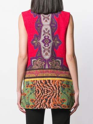 Etro floral print woven vest