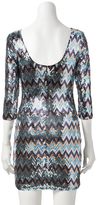 Thumbnail for your product : Lily rose chevron sequin dress - juniors