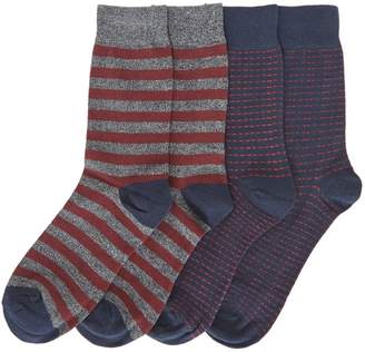 Jack and Jones Men's 4PK Stripe Sock