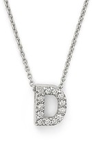 Thumbnail for your product : Roberto Coin 18K White Gold Initial Love Letter Pendant Necklace with Diamonds, 16