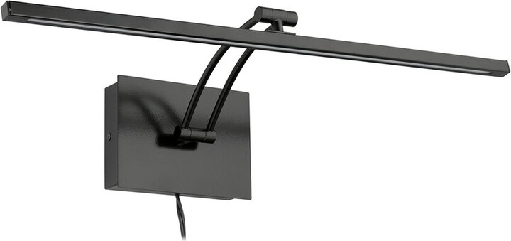 EGLO Doreen 1 Light Integrated Led Picture Light With Matte Black Finish & Clear Diffuser