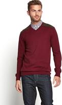 Thumbnail for your product : Goodsouls Mens V Mock Shirt Knit - Burgundy Marl