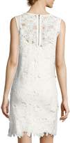 Thumbnail for your product : Neiman Marcus Sleeveless Lace Shift Dress, Ivory