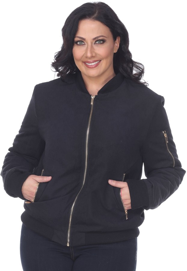 White Mark Plus Size Bomber Jacket ShopStyle