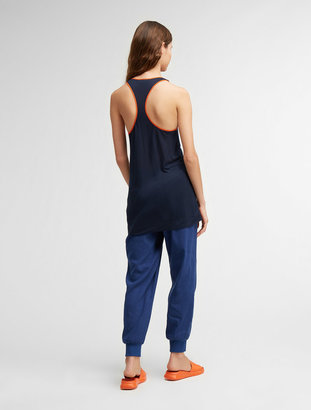 DKNY Pure Racerback Scoop Neck Tank With Contrast Piping