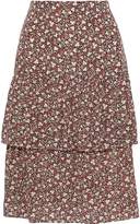 Thumbnail for your product : Vanessa Bruno Tiered Floral-print Crepe De Chine Skirt